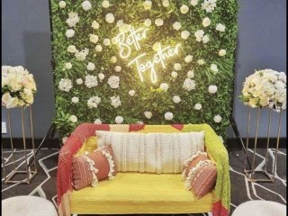 Wedding/Engagement decoration with flower arrangement for hire.