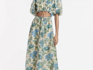 RENTING | Sir the Label Celia Puff Sleeve Dress in Marguerite Print