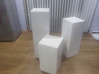 Gold, White & Black plinths for hire