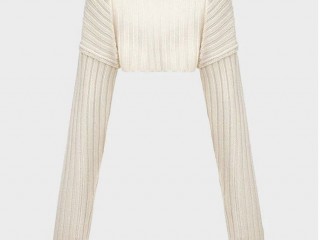 Sweater sleeve in white