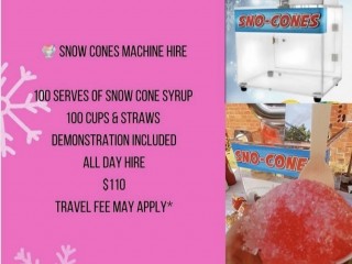 Snow cones machine hire