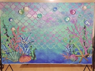 Mermaid/ under water theme backdrop - Hire