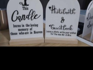 Wedding or Any event Acrylic sign AND Wishing Well for hire