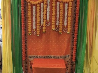 Decoration, Indian event, Pooja setup