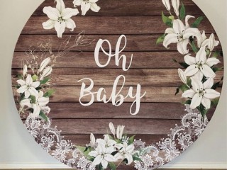 Oh Baby backdrop Hire II