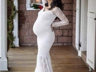 Chiffon and Lace Photography Maternity Maxi Dresses for HIRE