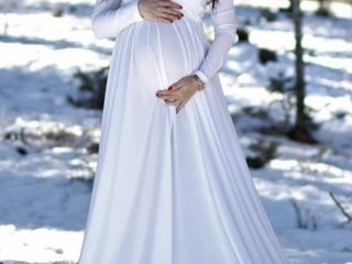 Le Couple Maternity Photography Long Sleeve Trailing Dress Gown for HIRE