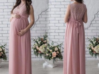 Women Floral Lace Chiffon Maternity Maxi Dress Photography For HIRE