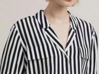 Witchery Nwot sz 6 classic button down stripe shirt