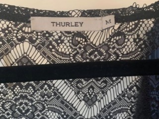 Thurley Sz M Lace Overlay Top