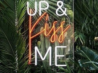 Shut Up & Kiss Me" Neon Sign Hire