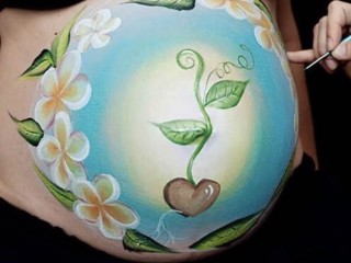 Belly painting for pregnancy