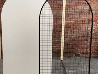 Black Mesh Arch backdrop hire