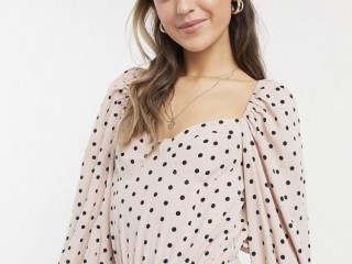 ASOS puffed sleeve body suit top size 16