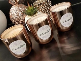 Rosegold candle jars