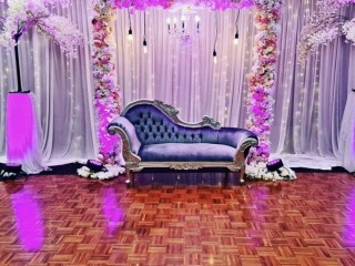 Wedding stage decorations with sofa