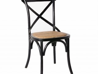 Noah Black Cross Back Chair