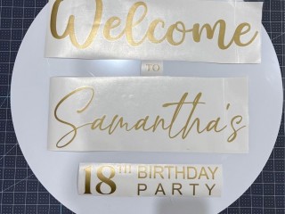 Personalised Sticker / Decal for Event Party Signs