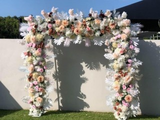 Floral arbour , wedding arbour, flower backdrop.