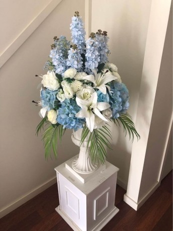 white-flower-with-roman-vase-stand-funeral-event-wedding-decorations-big-2