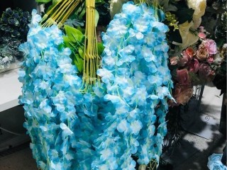 Artificial Blue Wisteria flowers for sale $3/stem. Baby Shower. Event Decorations .