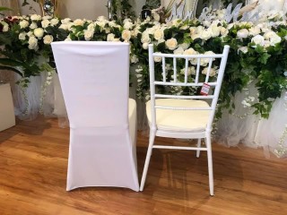 FOR HIRE - white Lycra chair cover