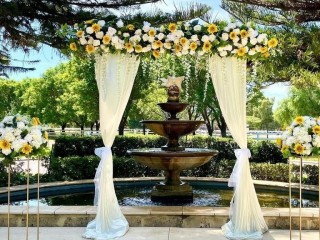 *HIRE ONLY* Wedding backdrop artificial flowers