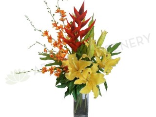 Vibrant colour floral arranagment (artficial flowers) NEW