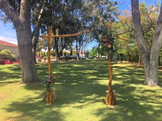 Wedding Arbor with Silk Native Flowers *FOR HIRE ONLY* $150