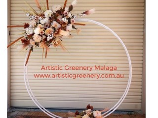 FOR HIRE ONLY - Rustic Flowers Circular Backdrop