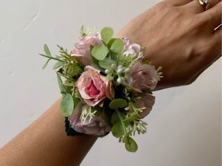 School ball corsage & buttonhole (artificial flowers)