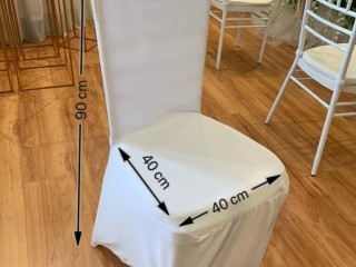 White spandex chair cover (new) from $9.90 each