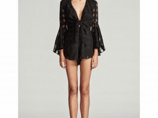 Shona Joy Perseus Tie Front Playsuit