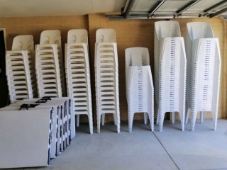 Chairs and tables for hire