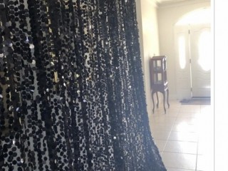 BLACK SEQUIN BACKDROP HIRE