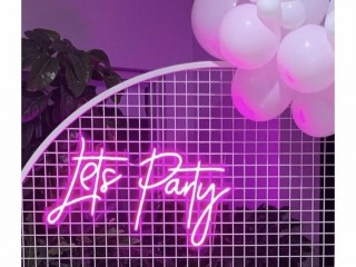 Lets Party Pink Neon Sign