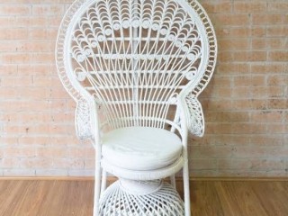 White Peacock Chairs