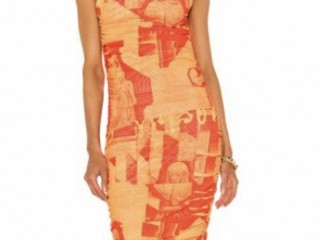 Miaou sofia dress stone orange