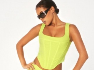 Miaou campbell corset neon lime