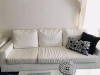 Pu leather white couches