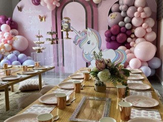 Unicorn theme birthday package for hire